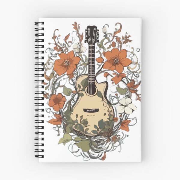 Item preview, Combine guitar elements with nature motifs, such as vines, leaves, or flowers, creating a harmonious and organic design designed and sold by Mygifts93.