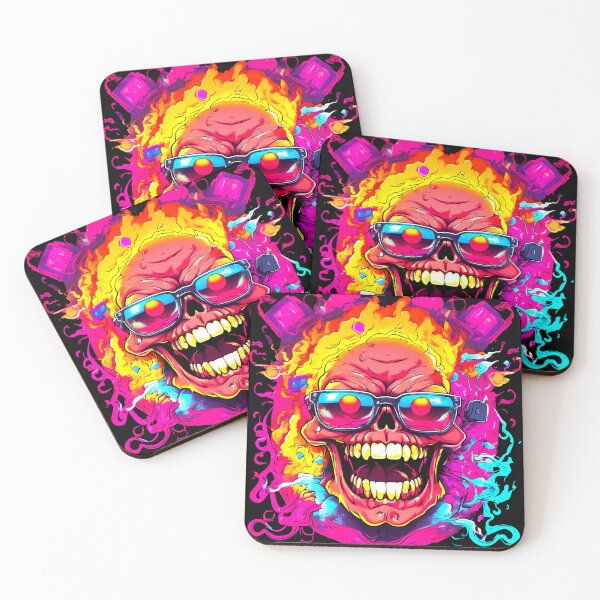 Item preview, Screaming Skull Mad Boy - Neon UV Light designed and sold by Lososko.