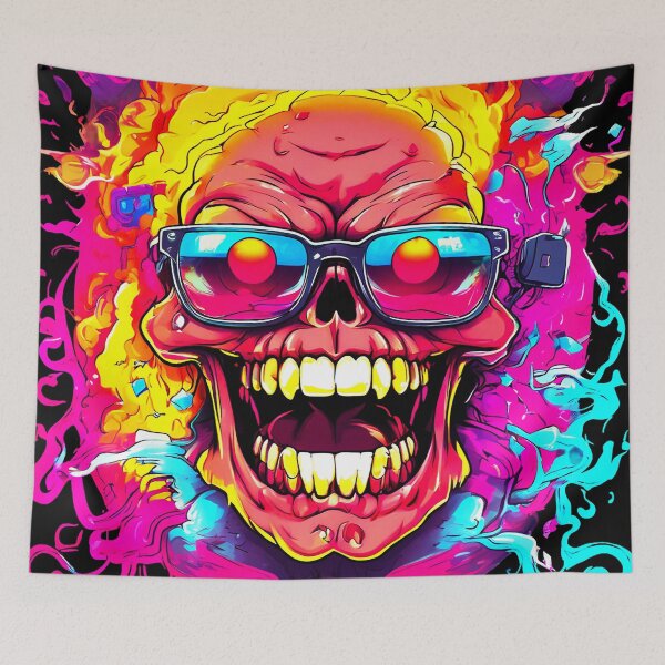 Item preview, Screaming Skull Mad Boy - Neon UV Light designed and sold by Lososko.
