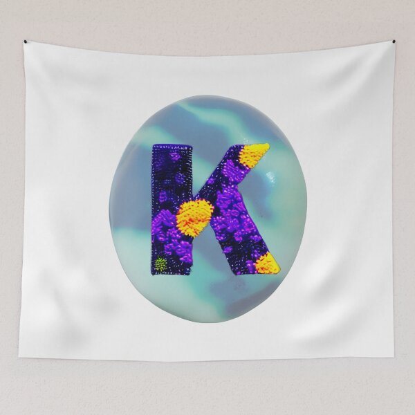 Item preview, letter K, monogram 2. typography collage. ABC art. gift designed and sold by Minibubb.