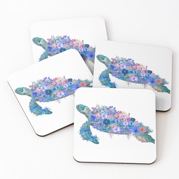 Item preview, Sea Turtle Flowers Gift For Sea Turtle Enthusiast designed and sold by Harpiaart.