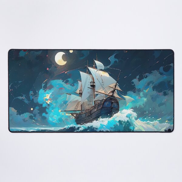 Item preview, Pirate Ship Among The Waves designed and sold by momosstyle.