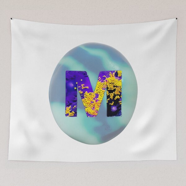 Item preview, letter M, monogram 2. typography collage. ABC art. gift designed and sold by Minibubb.