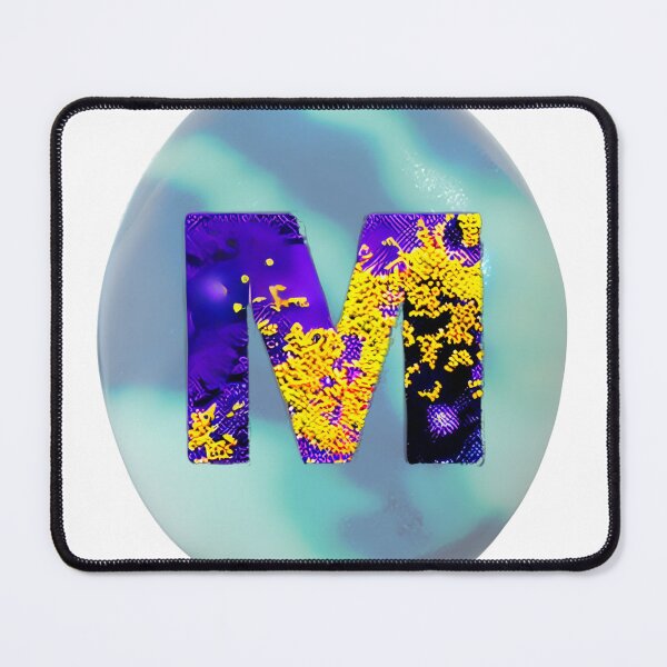 Item preview, letter M, monogram 2. typography collage. ABC art. gift designed and sold by Minibubb.