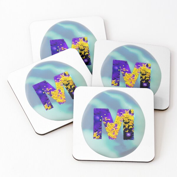 Item preview, letter M, monogram 2. typography collage. ABC art. gift designed and sold by Minibubb.