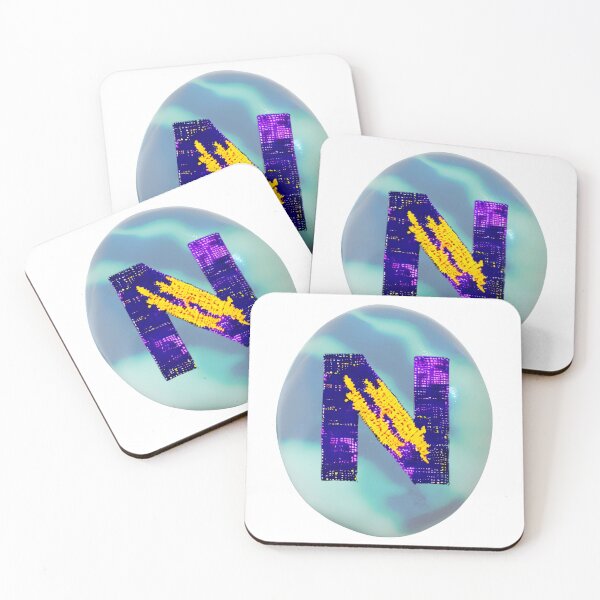 Item preview, letter N, monogram 2. typography collage. ABC art. gift designed and sold by Minibubb.