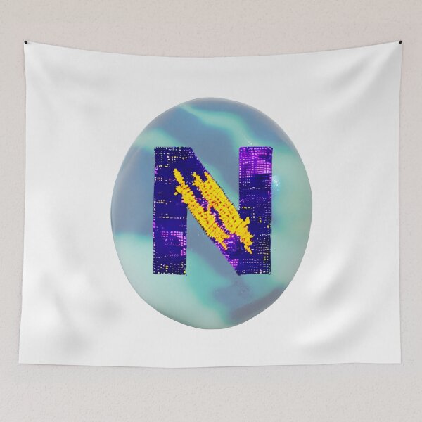 Item preview, letter N, monogram 2. typography collage. ABC art. gift designed and sold by Minibubb.