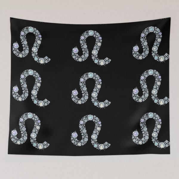 Item preview, Leo Lion Symbol, Glam, Sparkle, Diamonds, Astrology, Abundance on Black designed and sold by Alaska Magick.