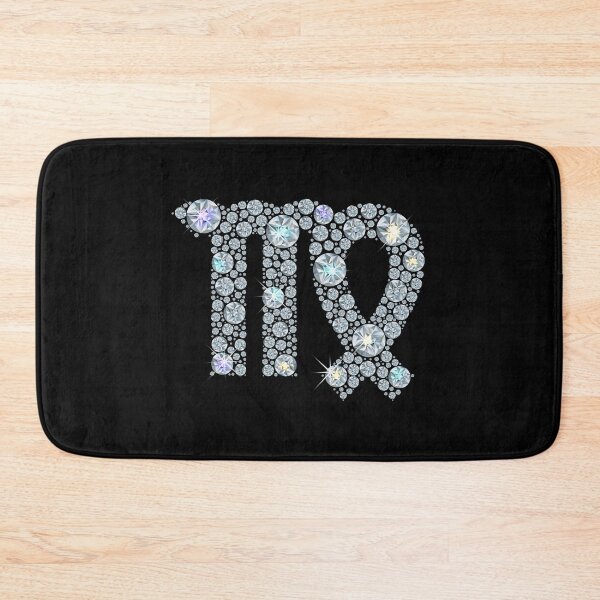 Item preview, Virgo Maiden Symbol, Glam, Sparkle, Diamonds, Astrology, Abundance on Black designed and sold by Alaska Magick.