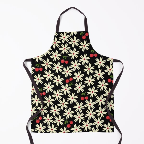 Item preview, Retro Colorful Floral with Red Cherries Pattern Design designed and sold by Raise2Shine.