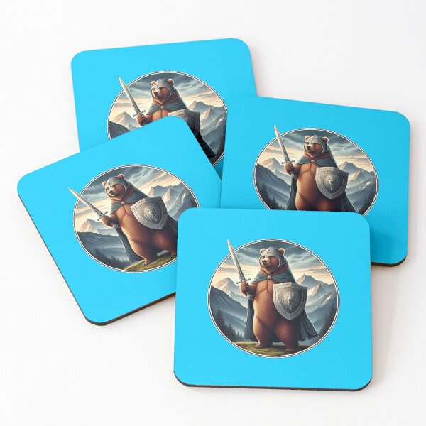 Item preview, MEDIEVAL BEAR - #00CCFF designed and sold by Marlon Oseguera.