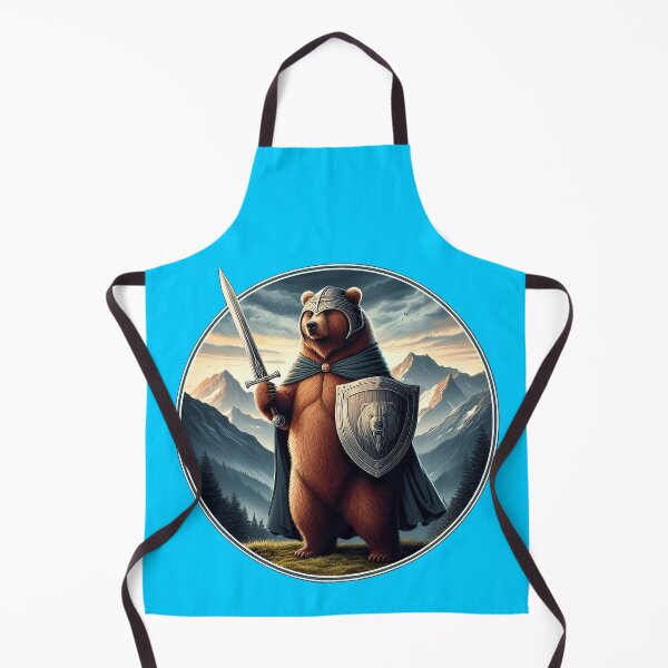 Item preview, MEDIEVAL BEAR - #00CCFF designed and sold by Marlon Oseguera.