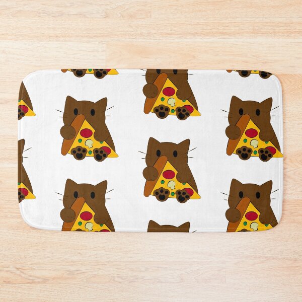 Aperçu de l'œuvre Chat brun avec sa pizza créée et vendue par Stardewwlove.