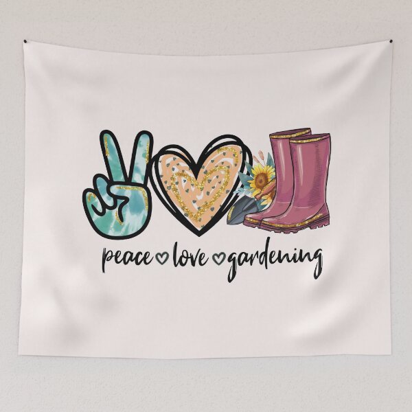 Item preview, Peace, Love, and Gardening designed and sold by Compass and a Camera.