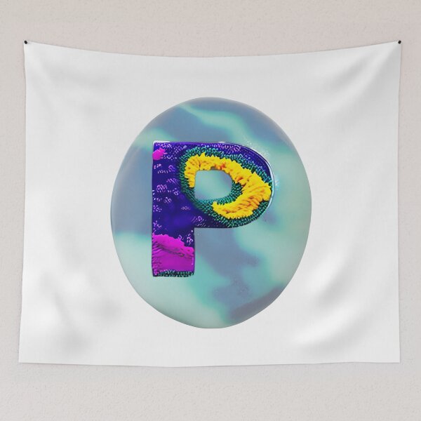 Item preview, letter P, monogram 2. typography collage. ABC art. gift designed and sold by Minibubb.