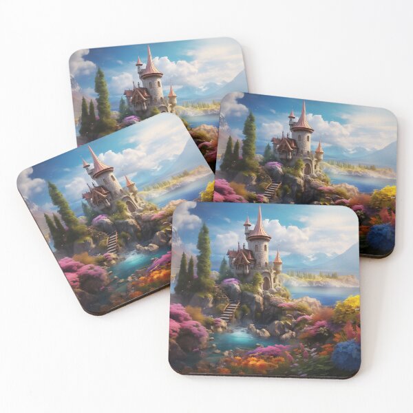 Item preview, Fairytale castle by the lake designed and sold by Smart Art 42.