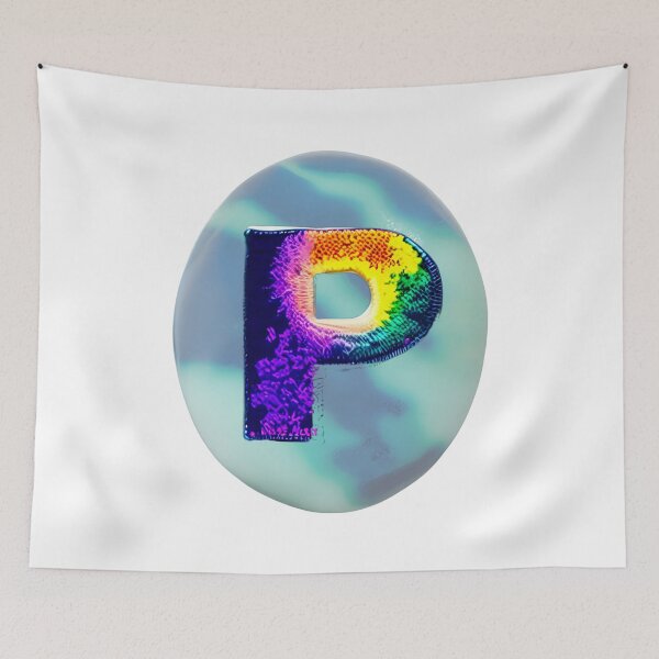 Item preview, letter P, monogram 2. typography collage. ABC art. gift designed and sold by Minibubb.