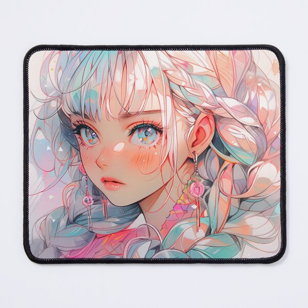 Item preview, Candy-Colored Braids Anime Girl designed and sold by bubblegoth.