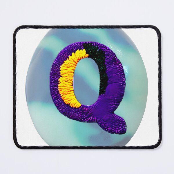 Item preview, letter Q, monogram 2. typography collage. ABC art. gift designed and sold by Minibubb.