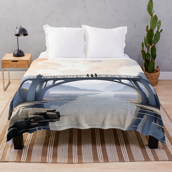 Item preview, Puente tranquilo al atardecer designed and sold by ArtComixHaven.