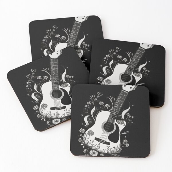 Item preview, Apply a watercolor effect to a guitar silhouette, creating a splatter of vibrant colors designed and sold by Mygifts93.
