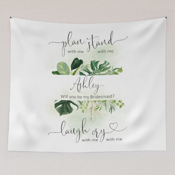 Item preview, Personalised Bridesmaid Proposal Gift, Tropical Design Gift for Her  designed and sold by Marty Party .
