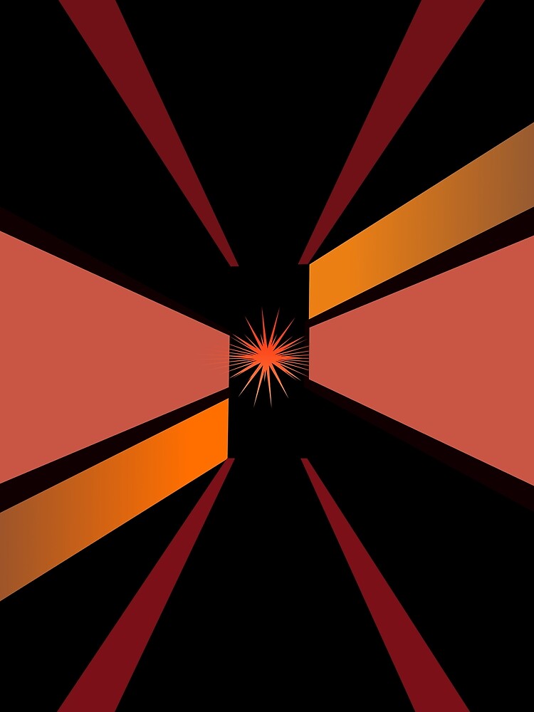 Thumbnail 3 of 3, Scarf, Abstract Vector Corridor designed and sold by RGSMOOTHFINGER.