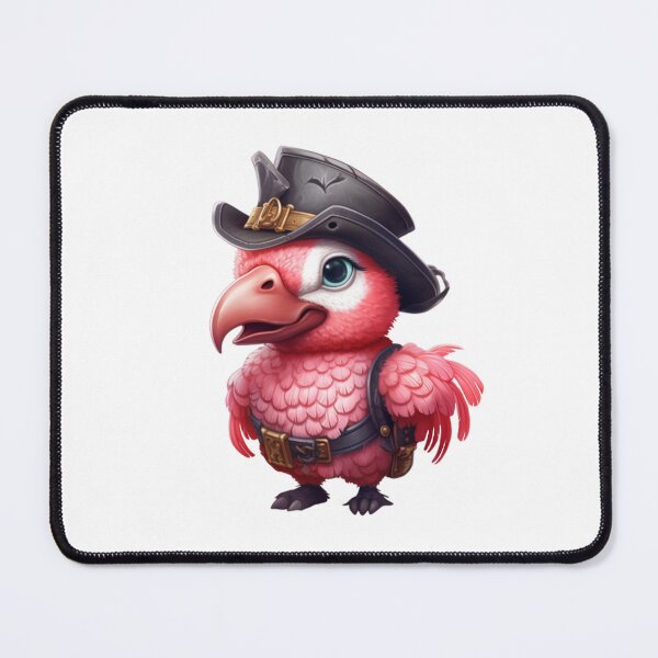 Item preview, Kawaii Pink Parrot Pirate designed and sold by KawaiiArtStyle.