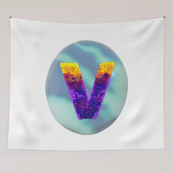 Item preview, letter V, monogram 2. typography collage. ABC art. gift designed and sold by Minibubb.