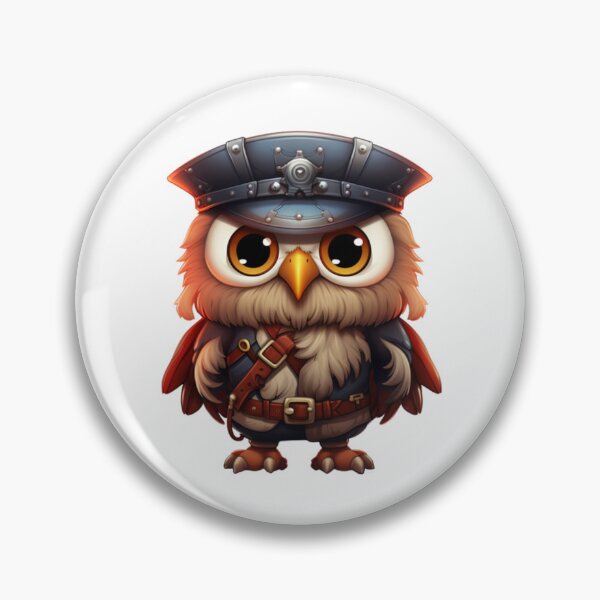 Item preview, Kawaii Owl Pirate designed and sold by KawaiiArtStyle.