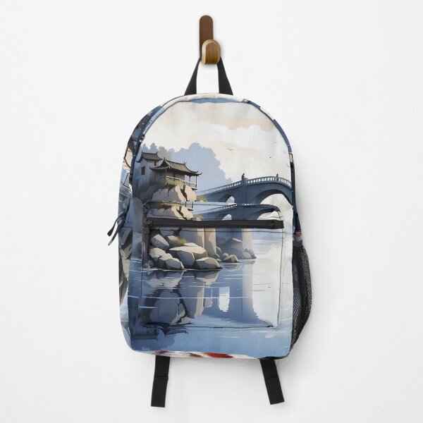 Item preview, Tranquil Bridge: A Harmony of Nature designed and sold by ArtComixHaven.