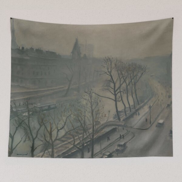 Item preview, Houses being demolished on Quai de Conti, Albert Marquet |84--Paris, Le Quai Des Grands Augustins, Crépuscule ( circa 1938)  by Albert Marquet  designed and sold by TeeARTHY.