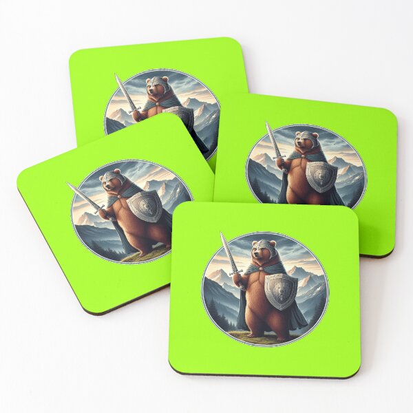 Item preview, MEDIEVAL BEAR - #99FF00 designed and sold by Marlon Oseguera.