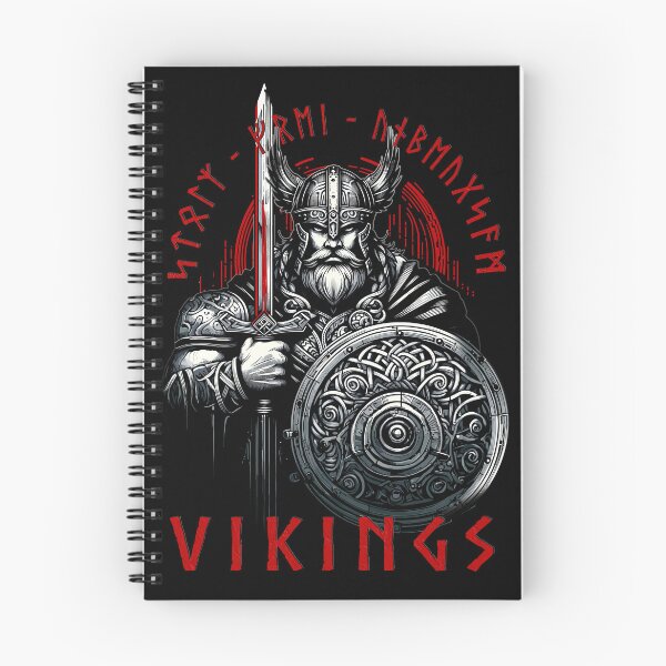 Item preview, Valhalla Viking Teuton with sword, shield and runes designed and sold by posterflunz.