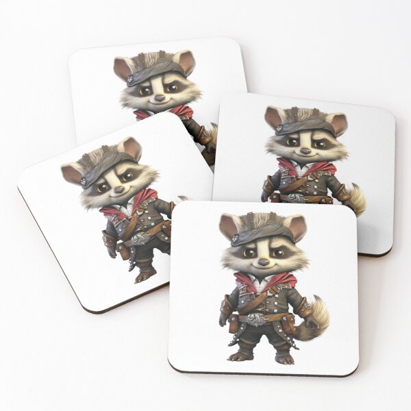 Item preview, Kawaii Raccoon Pirate designed and sold by KawaiiArtStyle.