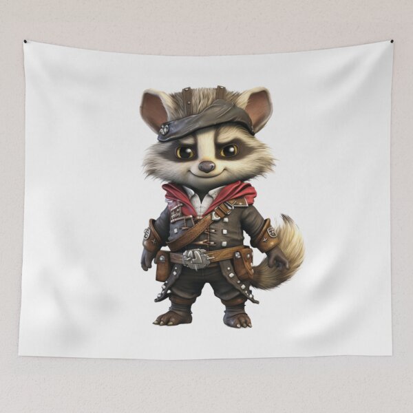 Item preview, Kawaii Raccoon Pirate designed and sold by KawaiiArtStyle.
