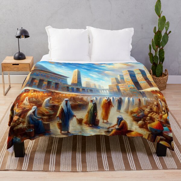 Item preview, Vibrant Bazaar: A Glimpse into Ancient Egypt. designed and sold by EZfashion.