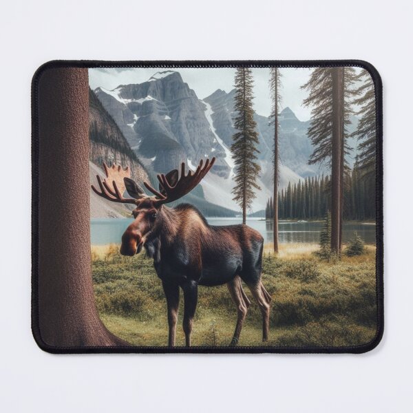 Item preview, Lakeside Luminary - The Majestic Presence of a Moose by the Water designed and sold by ProgressMagnet.