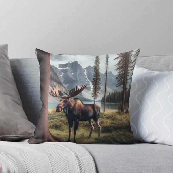 Item preview, Lakeside Luminary - The Majestic Presence of a Moose by the Water designed and sold by ProgressMagnet.