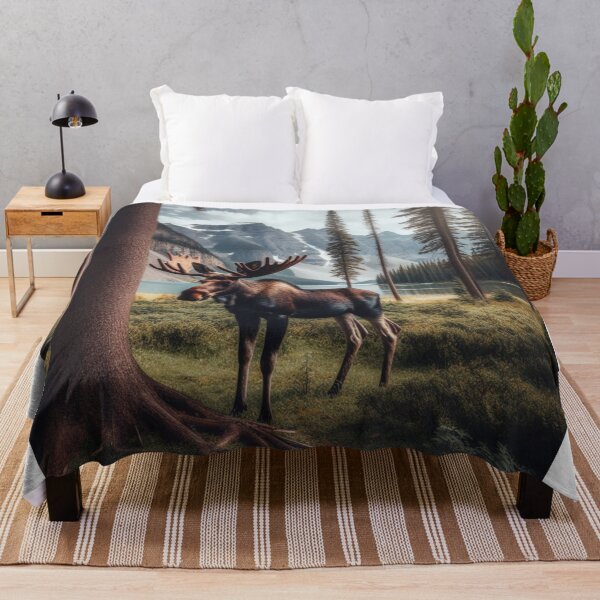 Item preview, Lakeside Luminary - The Majestic Presence of a Moose by the Water designed and sold by ProgressMagnet.
