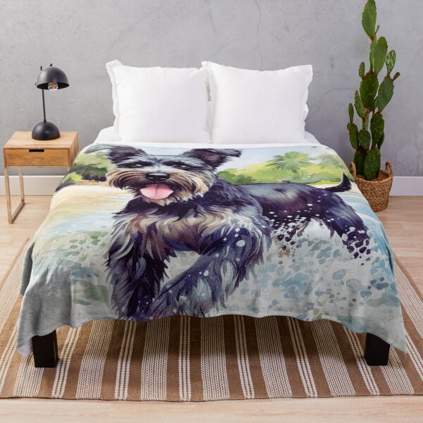 Item preview, Miniature Schnauzer Splashing In Water designed and sold by TheAnimalZ00.