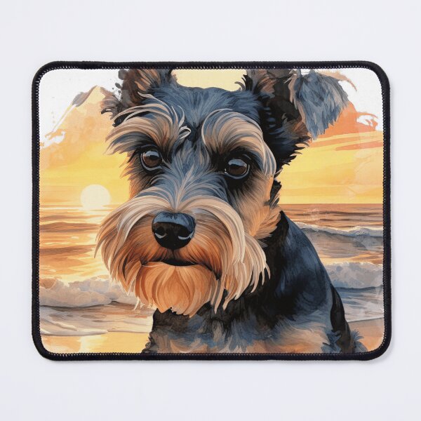 Item preview, Miniature Schnauzer At The Beach designed and sold by TheAnimalZ00.