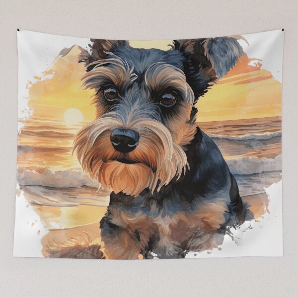 Item preview, Miniature Schnauzer At The Beach designed and sold by TheAnimalZ00.