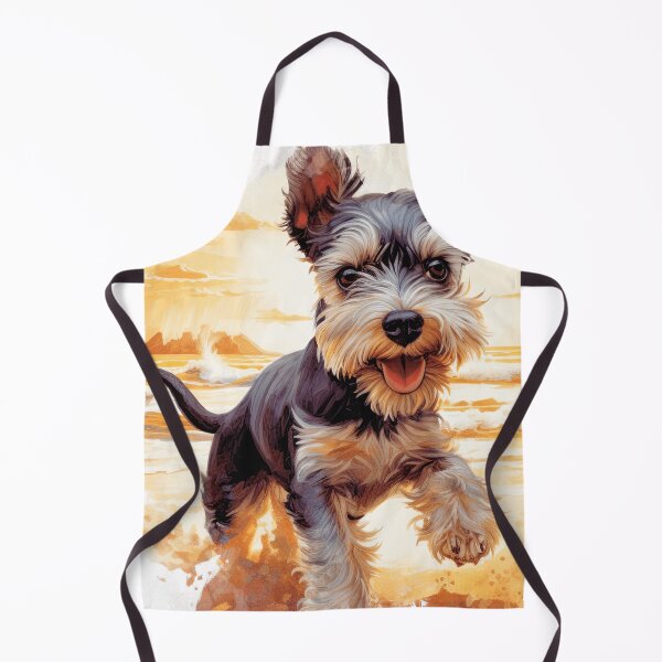 Item preview, Miniature Schnauzer Beach Illustration designed and sold by TheAnimalZ00.