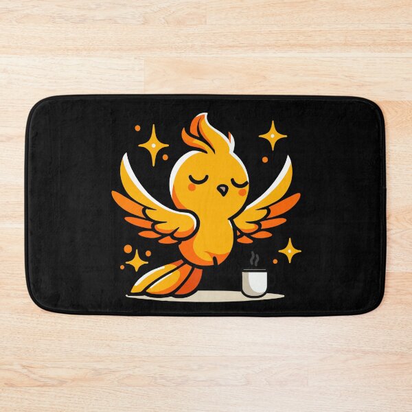 Item preview, Cute Phoenix Drinking Coffee designed and sold by BluRockDesigns.