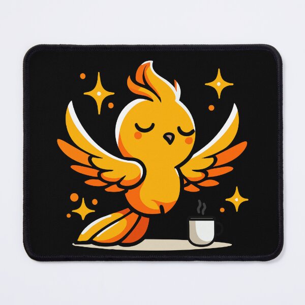 Item preview, Cute Phoenix Drinking Coffee designed and sold by BluRockDesigns.