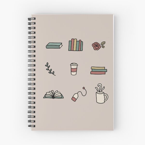 Item preview, Mini Book Lover Doodle Set Aesthetic Flower Coffee designed and sold by TheEclecticKat.