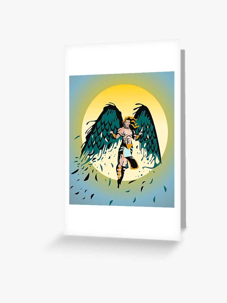 Icarus, character of ancient Greek legend. Vector drawing Stock