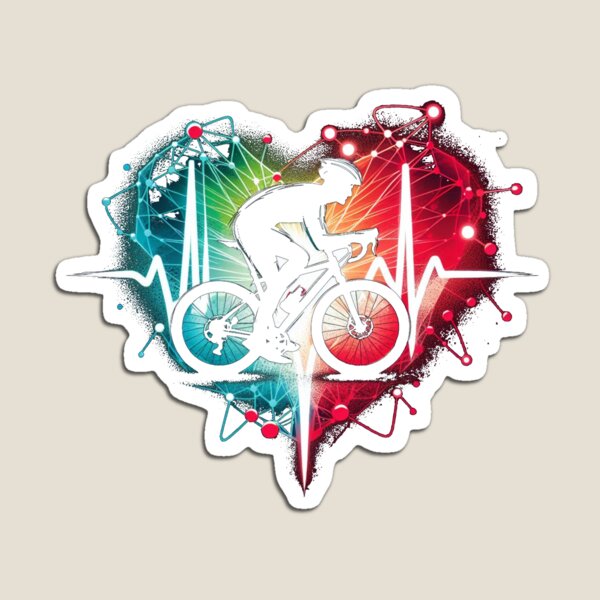 Item preview, Cycling Heartbeat Bicycle Love Biking Life Love Cycling designed and sold by Pirascano.