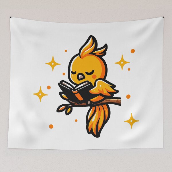 Item preview, Cute Phoenix Reading designed and sold by BluRockDesigns.